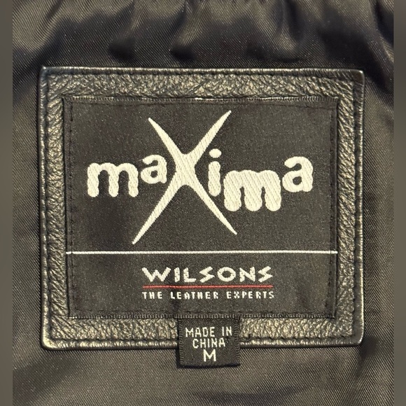 Wilsons Leather Maxima Women’s 100% Black Leather Jacket Size M - Picture 6 of 7